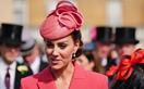 Catherine, Duchess of Cambridge delights in a unique coral dress at Buckingham Palace garden party