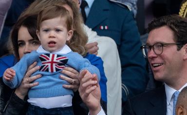Princess Eugenie's one-year-old son August has made his first appearance at his grandmother's Platinum Jubilee