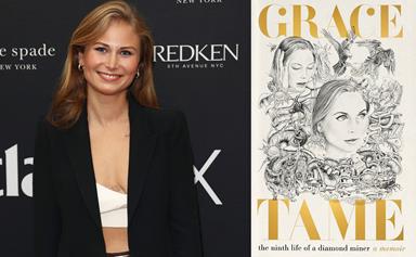 Grace Tame shows off her unexpected talent while announcing she's written a book