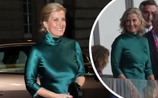 Sophie, Countess of Wessex's slinky recycled frock steals the show at royal affair