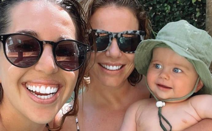 It's a boy! Fiona Falkiner and Hayley Willis welcome their second child three weeks early