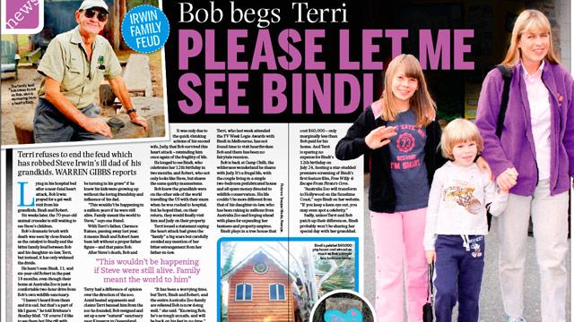 Bob begs Terri: Please let me see Bindi