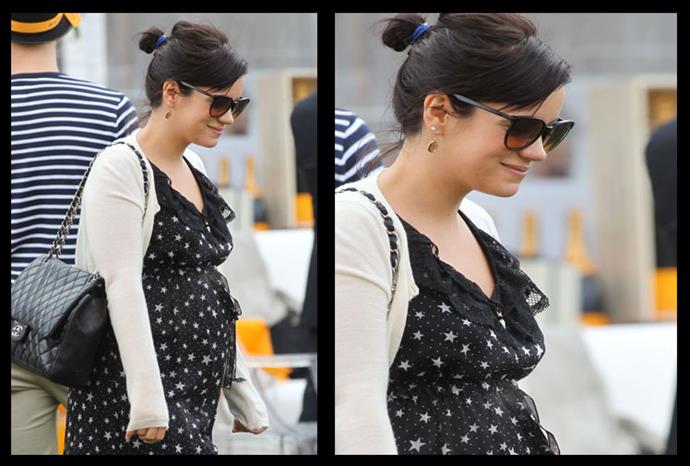 Lily Allen pregnant with her first child back in 2011.