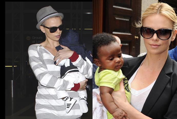 Charlize Theron's very cute adopted son Jackson.