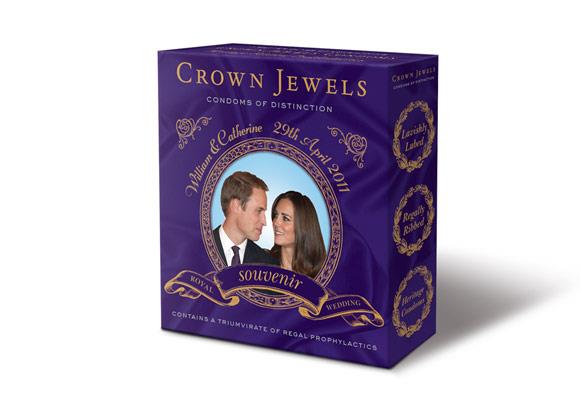 **[Crown Jewels Condoms of Distinction](http://www.crownjewelscondoms.com/heritage.html)** is offering a souvenir box of royal wedding commemorative condoms — collector's edition.