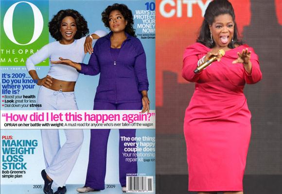 Then in 2009 the talk show host revealed in *O* Magazine that she had fallen off the weight loss wagon.
 
 She was pictured on the cover of the January 2009 issue next to a picture of a thinner version of herself from the 2005 cover which read: "How did I let this happen again?"