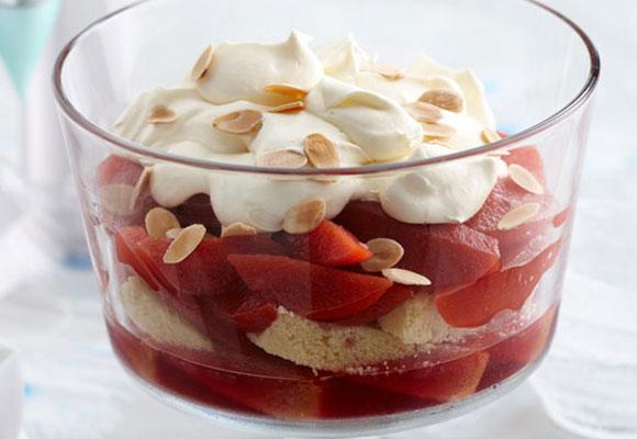 **Quince trifle**
<br><br>
Quince, cream and cake, a delicious Christmas cake alternative. 
<br><br>
[**Read the full recipe here**](https://www.womensweeklyfood.com.au/recipes/quince-trifle-17153|target="_blank") 
<br><br>