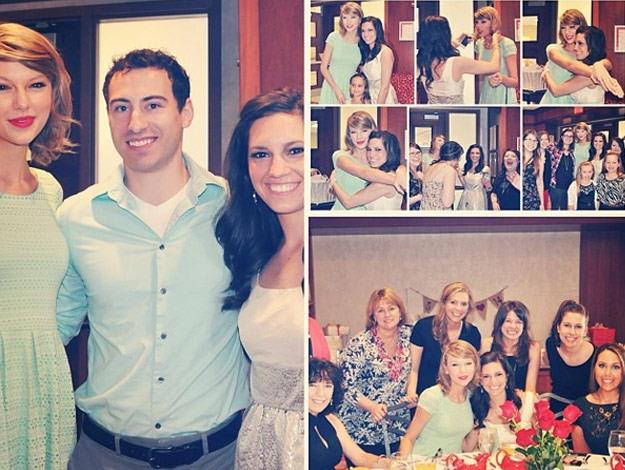 Taylor Swift suprised bride-to-be, Gene Gabrielle, by attending her bridal shower.