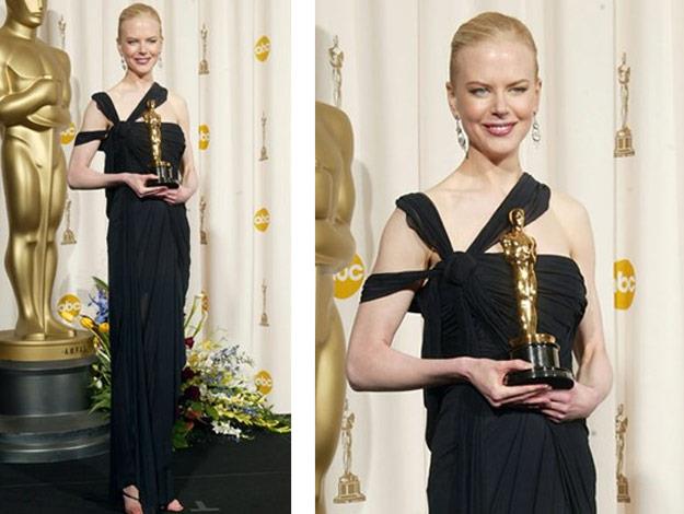 Nicole in a sheer black Jean paul Gaultier dress at the 75th Academy Awards.