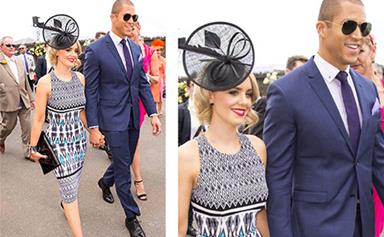 The Bachelor's Blake Garvey & Louise Pillidge put on a united front at Melbourne Cup!