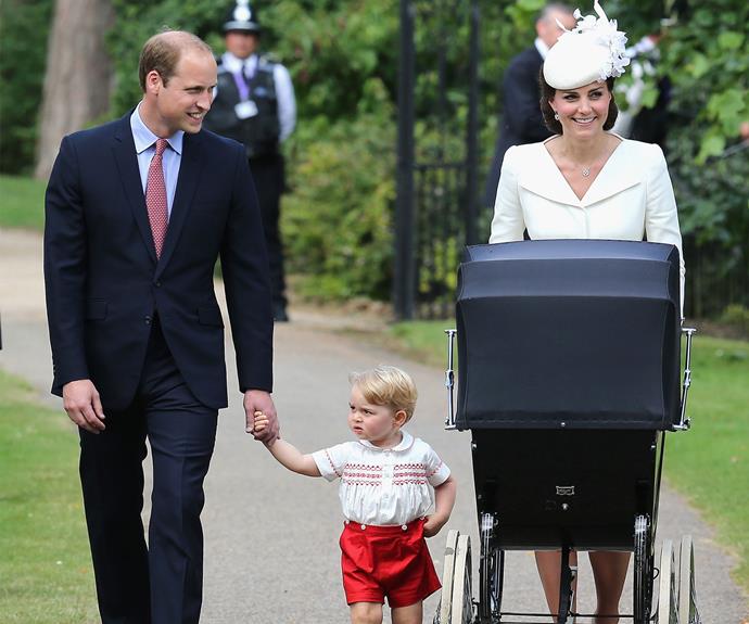 The Cambridge clan at [Princess Charlotte's christening](https://www.nowtolove.com.au/tags/christening-of-princess-charlotte|target="_blank") in 2015.