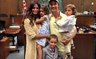 Matthew McConaughey, Camila Alves and their children 