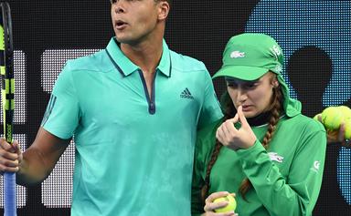 Game, set, LOVE! Jo-Wilfried Tsonga comforts crying injured ball girl at the Australian Open