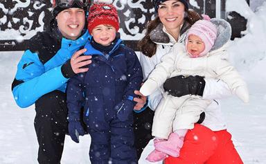 Snow babies! Royals share pics of Prince George and Princess Charlotte's first snow trip