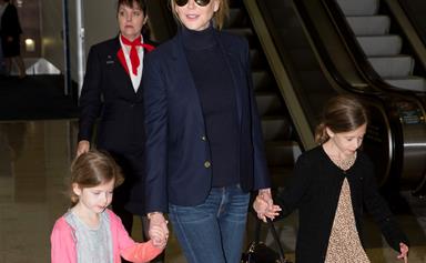 Nicole Kidman and her daughters hop back to Sydney to spend Easter with her family