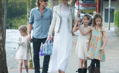 Nicole Kidman and Keith Urban head to church with the kids