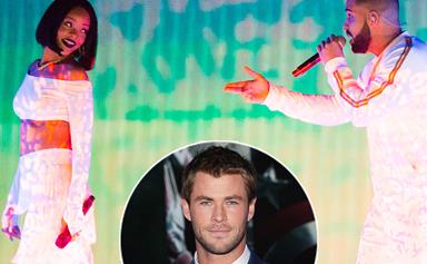 Chris Hemsworth recites Rihanna’s Work