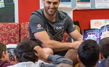 Warriors stars team up to encourage Kiwi kids' writing, reading skills