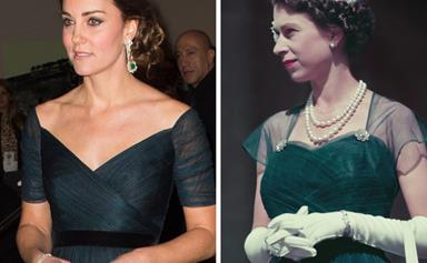 The Queen and Catherine's matching looks