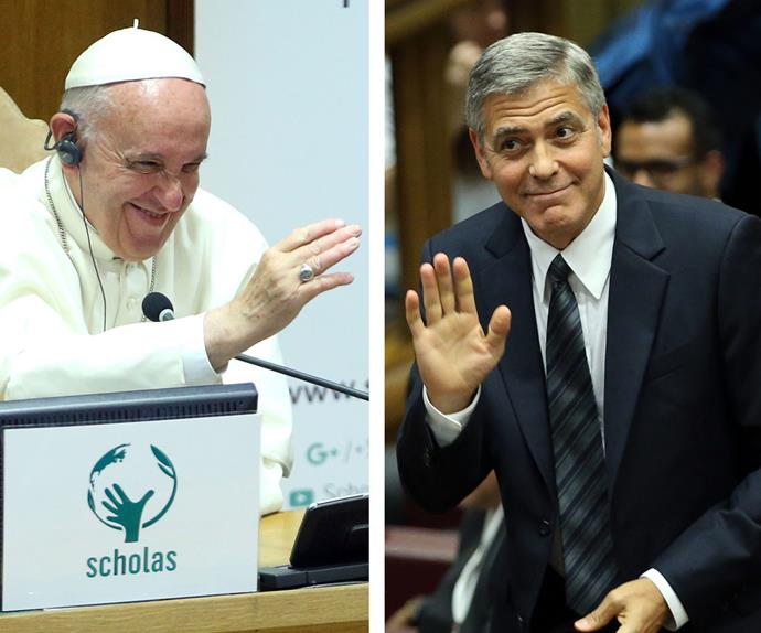 George Clooney Pope Francis