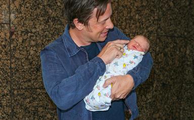 Jamie Oliver introduces his new son to the great outdoors