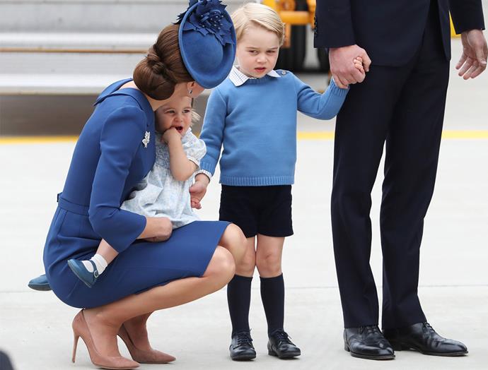 Prince George and his funny faces were back with a vengeance.