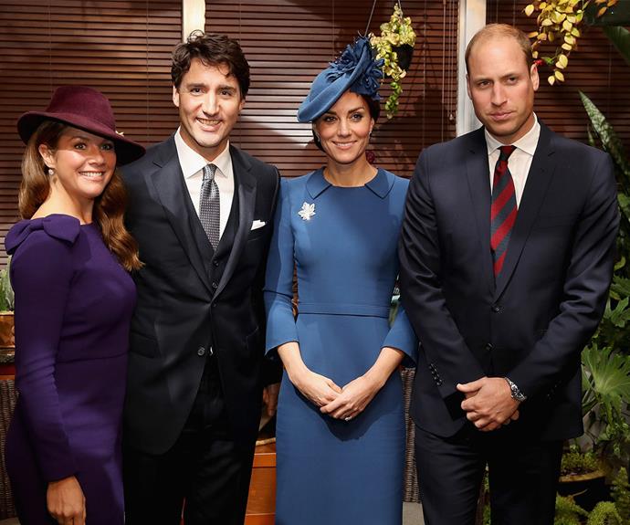 "Sophie and I were honoured to welcome William & Kate, the Duke & Duchess of Cambridge, today in Victoria," Justin tweeted.