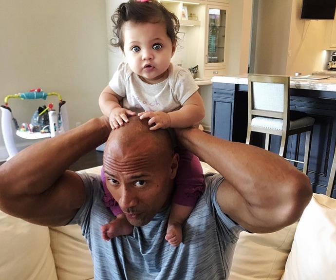 The Rock can’t get enough of spending time with his 11-month-old bub, Jasmine!