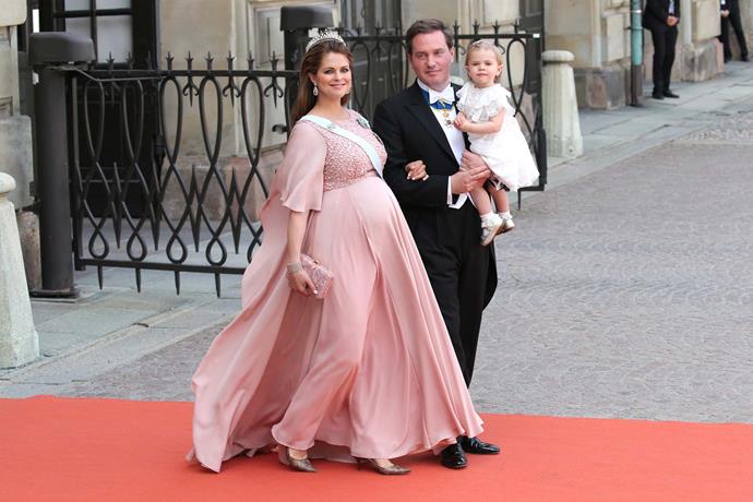 The groom's heavily pregnant sister Princess Madeleine.