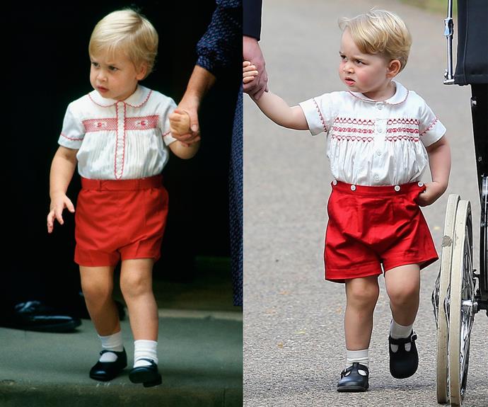 With both sporting that dashing red outfit, that blonde hair and that little scowl - we're hard pressed to tell which is which!