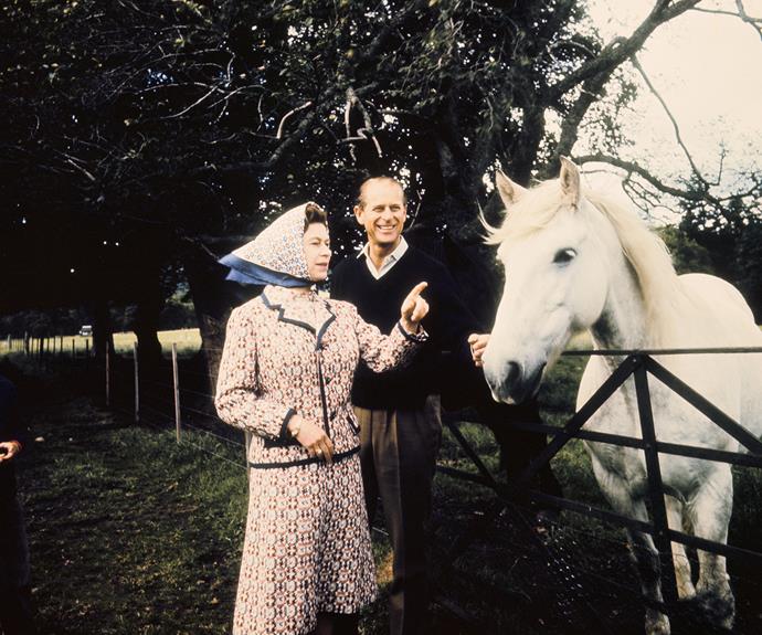 Elizabeth and Philip in Balmoral.