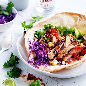 [Chilli and chicken tostada](http://www.foodtolove.com.au/recipes/chilli-and-chicken-tostada-18546|target="_blank")