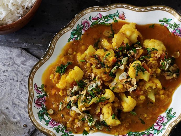 Go for dishes like [dhal curry with cauliflower,](http://www.foodtolove.com.au/recipes/dhal-with-cauliflower-19178|target="_blank") which combine vegetables and legumes