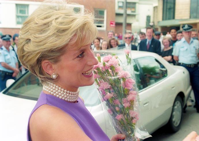 Princess Diana, the Princess of Wales, visits Sydney's St Vincent's Hospital in November 1996.