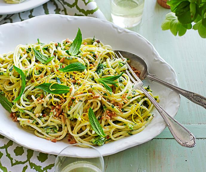 **Tagliolini with zucchini, ricotta and mint.** This summery pasta dish is light, fresh and fun for the whole family to make! [Find the full recipe here](http://www.foodtolove.com.au/recipes/tagliolini-with-zucchini-ricotta-and-mint-32981). **Watch the step-by-step video for making tagliolini at home next.**