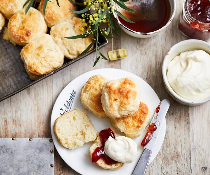 [Classic scones](https://www.womensweeklyfood.com.au/recipes/classic-scones-27985|target="_blank")

Tea time gets a whole lot more delicious when scones are part of the equation. They're not as hard to make as people think either; the secret to success lies in the temperature of your ingredients. Cold milk and butter work best so chill them before mixing together for the ultimate after tea delight.