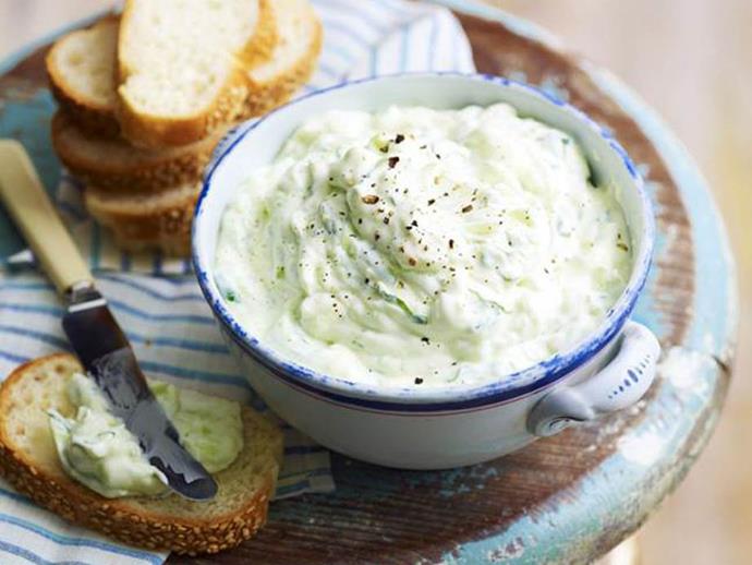 **[Yoghurt and cucumber dip (Tzatziki)](https://www.womensweeklyfood.com.au/recipes/yoghurt-and-cucumber-dip-tzatziki-6686|target="_blank"|rel="nofollow")**

The must-have addition to any dinner party? A homemade dip. We love this yoghurt-based Greek tzatziki dip to add flavour to your table. It's a creamy and classic spread that is perfect to pair with vegetable sticks, crackers, and bread.