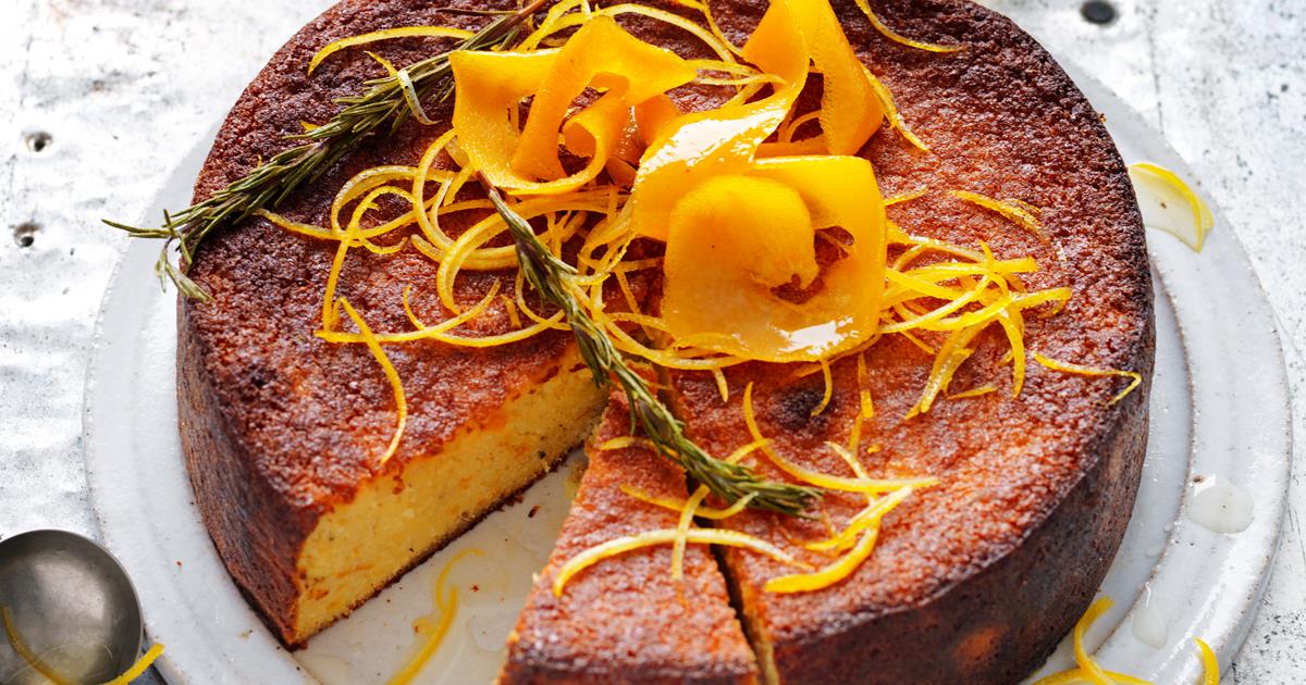 Whole orange semolina cake with rosemary syrup recipe | Australian ...