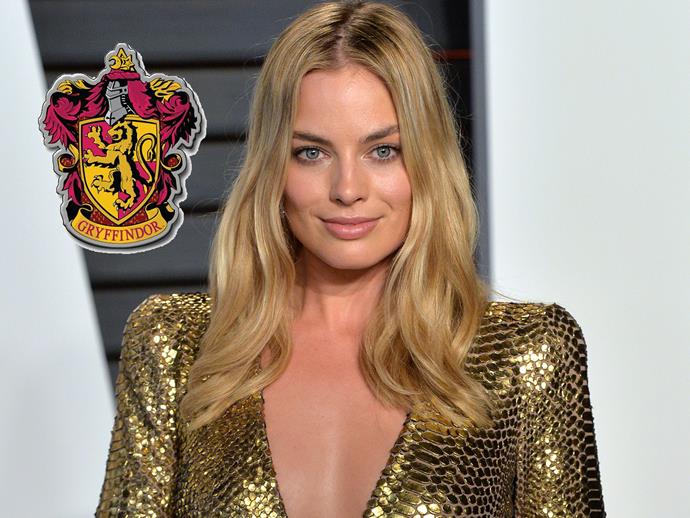 **Margot Robbie**, a closet nerd, revealed she's a Gryffindor. "I'm in Gryffindor, obviously… but I totally rigged my answers [on the Pottermore quiz]. I could totally tell which answers were going to get me into Gryffindor, and so those were my answers. I do think I'd be in Gryffindor anyway, but I definitely manipulated the quiz in my favour."