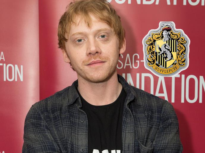 Poor Ron Weasley. **Rupert Grint** revealed that he actually got sorted into Hufflepuff But he's not too happy about it.