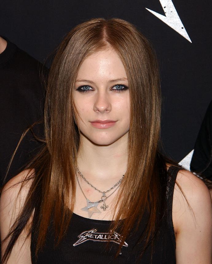 **Punk-rock chick eye shadow:**

We thought Avril Lavinge was so edgy back then.