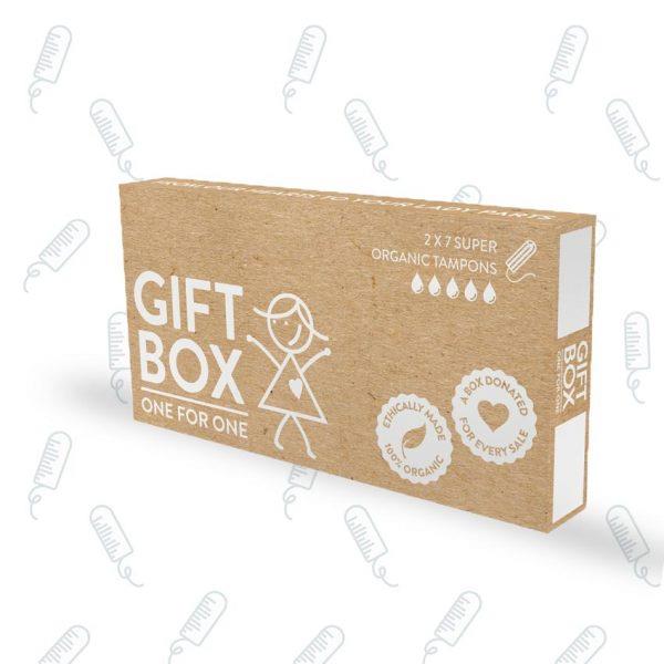 Get your organic cotton tampons delivered to you, based off your flow, whilst also signing up for a Help A Sister subscription, where you pay $5 a month to give a homeless woman a box of tampons who can't afford their own. YEAH THE FEELS. 
<br>
<Br>
Medium Subscription, $45 every three months from [Gift Box](https://www.giftboxorganic.com/shop/).