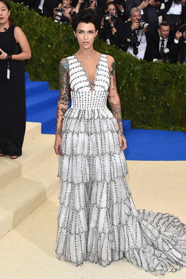 Ruby Rose in Burberry.