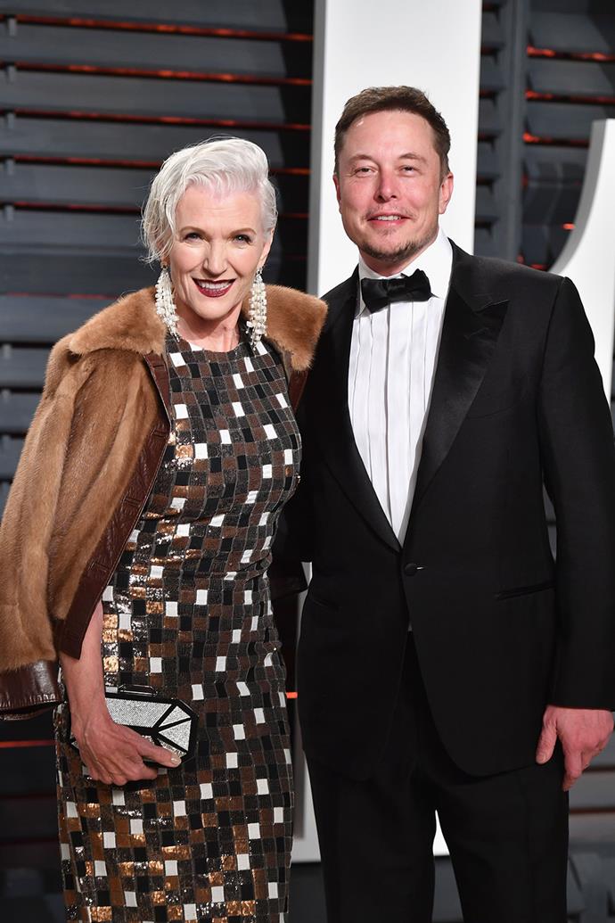 Musk and his mother, Maye.