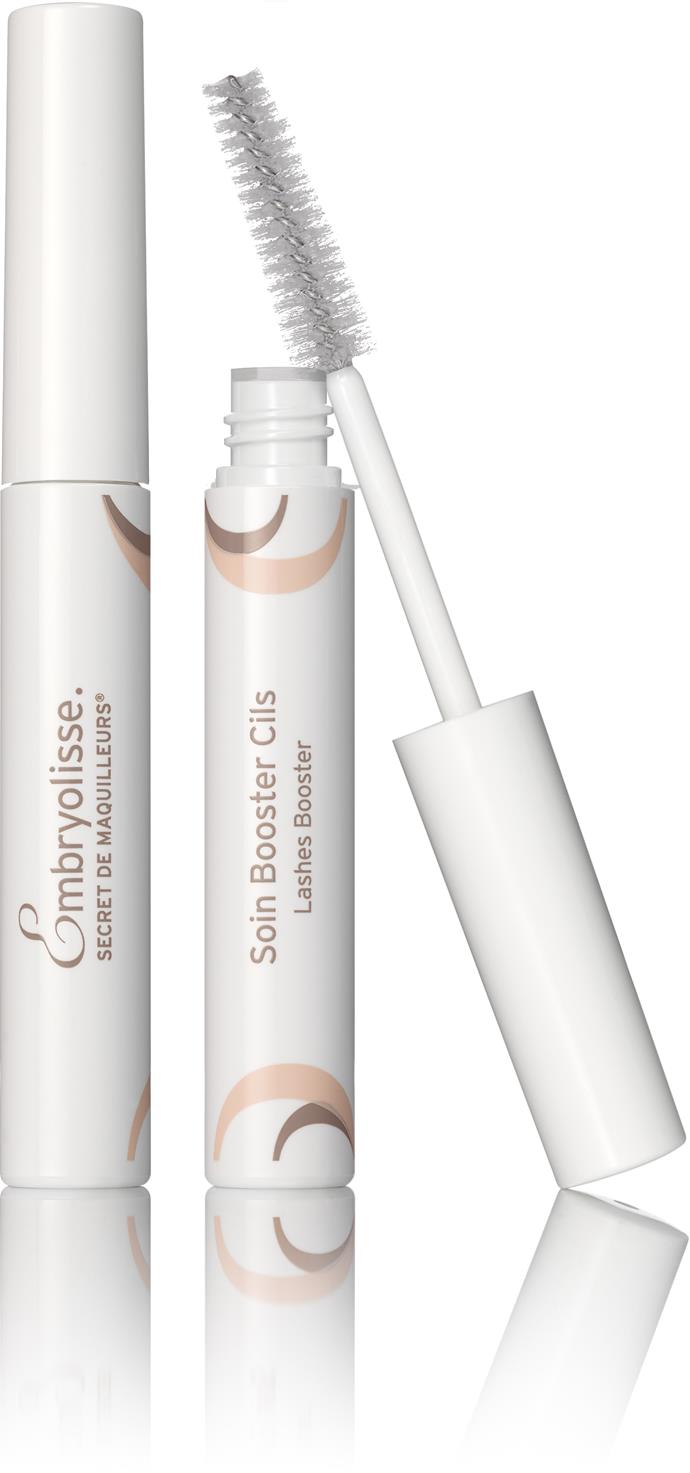**Embryolisse Lash Booster, $64, at [Adore Beauty](https://www.adorebeauty.com.au/embryolisse/embryolisse-artist-secret-lash-booster.html).**
<br> <br>
This French formula is packed with peptides and arginine, an amino acid that encourages growth from the follicle.