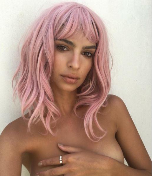 **Emily Ratajkowski**<br><br>Today's rose gold inspiration is served up by Emily Ratajkowski. The model-slash-actress posted this snap on Instagram. We're 99 per cent sure it's a wig but we appreciate it regardless.
