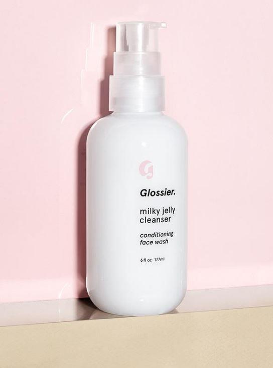 **Glossier Milk Jelly Cleanser, USD $18 at [Glossier.com](https://www.glossier.com/products/milky-jelly-cleanser|target="_blank"|rel="nofollow").** It's not available in Australia (*yet!*) but a girl can dream…