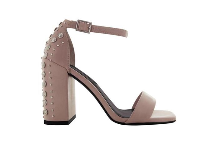 Sandal, $265, Senso at [Senso](https://senso.com.au/collections/women/products/leila-caramel)
<br><br>
Set upon a four inch block heel, these studded beauties will give you height without sacrificing comfort.