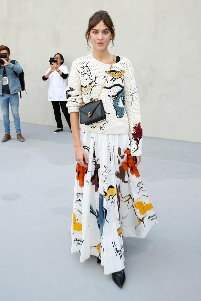 Alexa Chung, at Dior.
