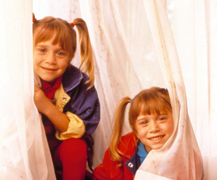 The classic Olsen twin pigtails that were the go-to throughout their childhood.
